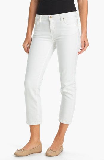 Kate Spade New York 'broome Street' Denim Capri Pants Womens Fresh White Size 32 32