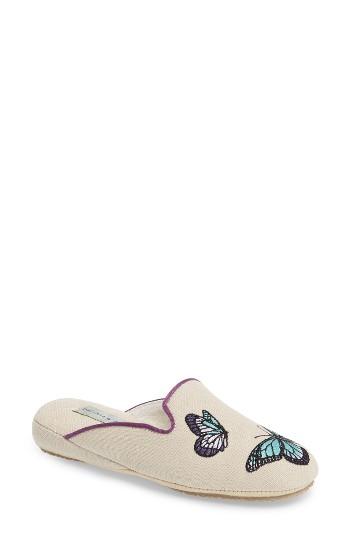 Women's Patricia Green Embroidered Butterfly Mule