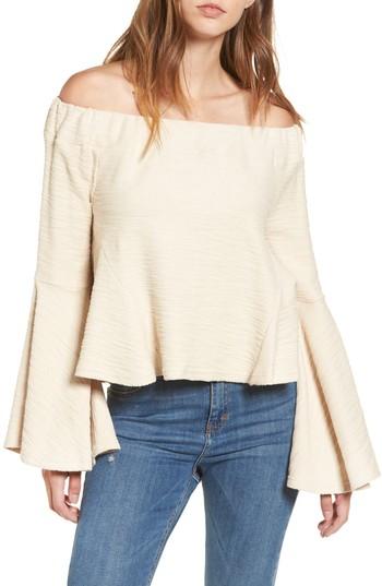 Women's Moon River Off The Shoulder Bell Sleeve Top