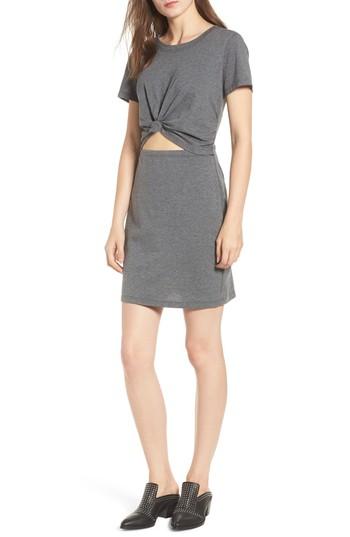 Women's Socialite Knot Front Cutout Dress - Grey