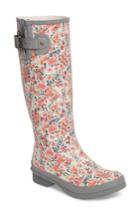 Women's Chooka Julia Floral Waterproof Rain Boot M - Grey