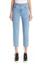 Women's Stella Mccartney Lace-up Crop Jeans - Blue