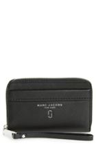 Women's Marc Jacobs Tied Up Leather Phone Wristlet - Black