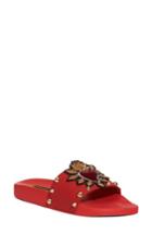 Women's Dolce & Gabbana Heart Patch Slide Sandal Us / 35eu - Red