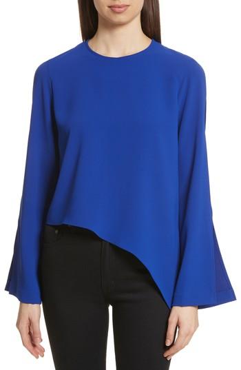 Women's Iro Awefa Cutout Crepe Blouse Us / 34 Fr - Blue