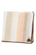 Men's Armstrong & Wilson Peach Cake Linen Pocket Square, Size - Orange