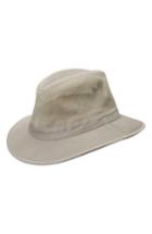 Men's Dorfman Pacific Washed Twill & Mesh Safari Hat - Beige