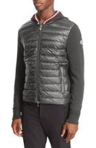 Men's Moncler Mixed Media Hooded Jacket - Grey