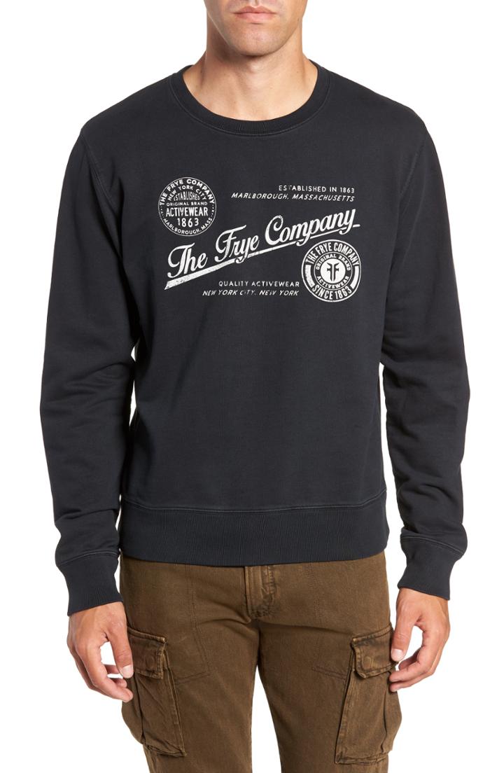 Men's Frye Dry Goods Screenprint Fit Sweatshirt, Size Small - Black