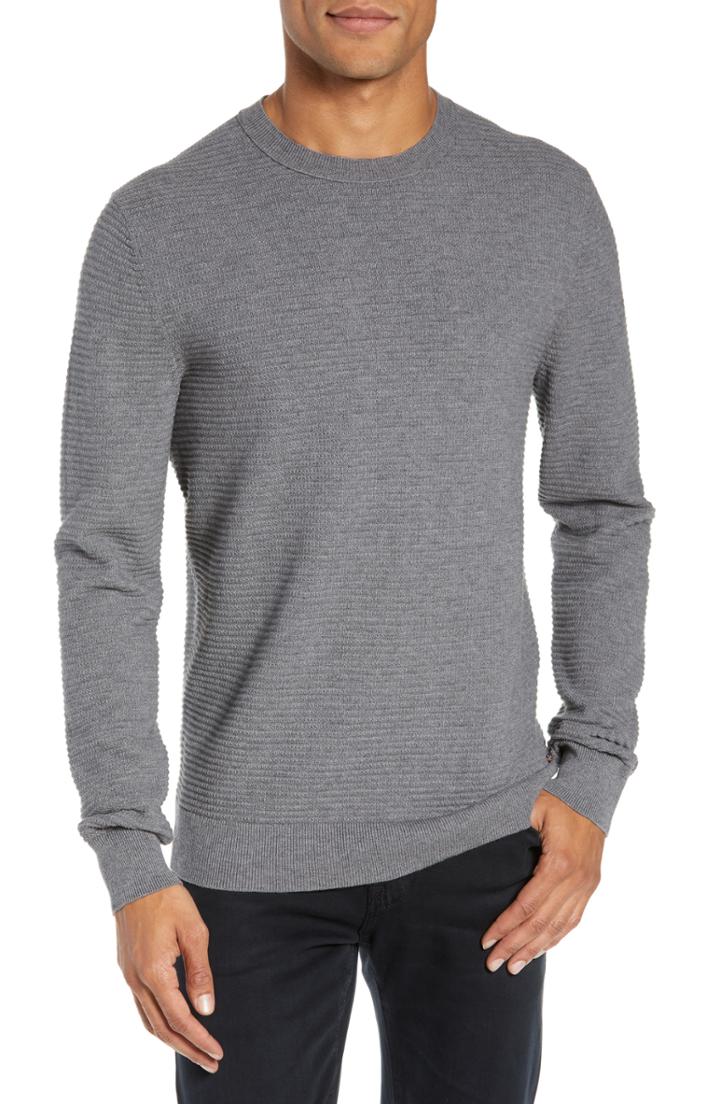 Men's Boss Kalinks Slim Fit Sweater, Size - Grey
