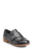 Women's Kork-ease Bailee Kiltie Monk Strap Shoe .5 M - Black