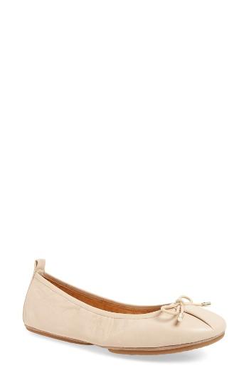 Women's Yosi Samra Sheila Foldable Ballet Flat M - Beige