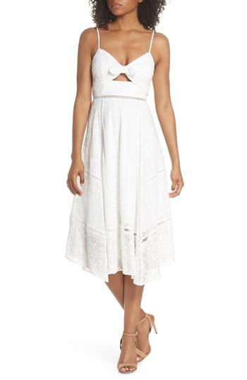 Women's Ever New Broderie Anglaise Knot Detail Dress - White
