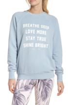 Women's Spiritual Gangster Breathe Sweatshirt - Blue