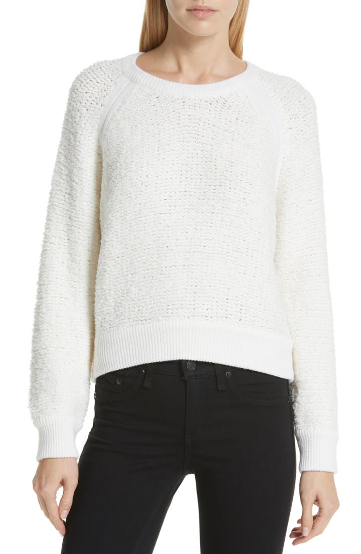 Women's Rag & Bone Brooke Teddy Sweatshirt - Ivory