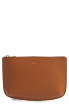 A.p.c. Sarah Leather Clutch - Brown
