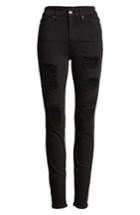 Women's Good American Good Legs High Rise Ripped Skinny Jeans - Black