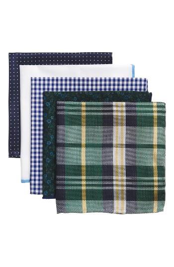 Men's The Tie Bar Trendy Green 5-pack Pocket Squares