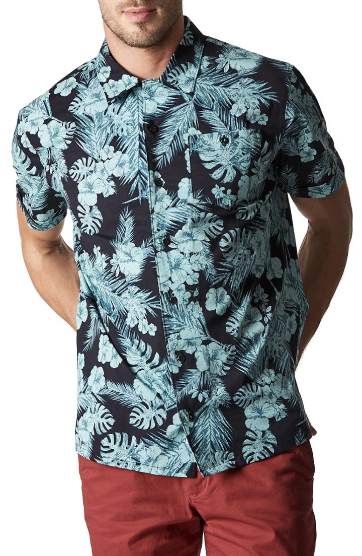 Men's 7 Diamonds Soulful Strut Woven Shirt, Size - Black