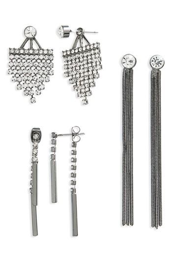 Women's Bp. 3-pack Crystal Drop Earrings