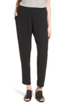 Women's Eileen Fisher Silk Crop Pants, Size - Beige