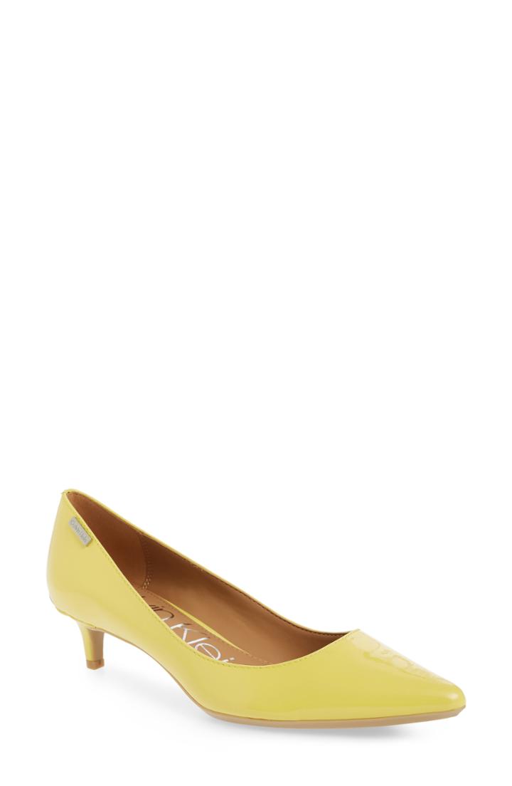 Women's Calvin Klein Gabrianna Pump .5 M - Yellow