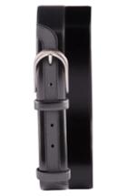 Men's Jared Lang Stripe Leather Belt - Black