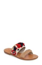 Women's Soludus Embroidered Slide Sandal M - Beige