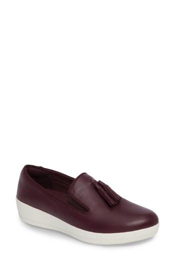 Women's Fitflop(tm) Tassle 'superskate' Wedge Sneaker M - Purple