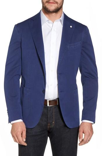 Men's L.b.m. 1911 Classic Fit Cotton & Silk Blazer Us / 48 Eu R - Blue