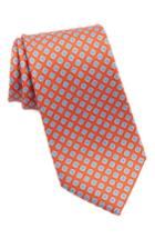 Men's Nordstrom Men's Shop Neat Silk Tie, Size - Orange