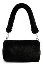 Topshop Cici Faux Fur Shoulder Bag - Black