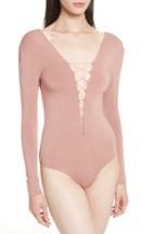 Women's T By Alexander Wang Lace-up Bodysuit - Pink