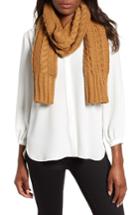 Women's Michael Michael Kors Cable Knit Muffler, Size - Brown