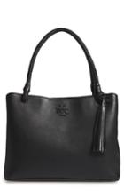 Tory Burch Taylor Triple-compartment Leather Tote - Black