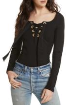 Women's Free People Looking Back Lace-up Top