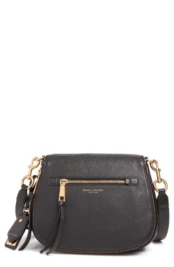 Marc Jacobs Recruit Nomad Pebbled Leather Crossbody Bag - Black