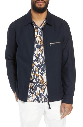 Men's Theory Rye Stretch Cotton Jacket - Blue
