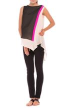 Women's Olian 'mia' Asymmetrical Sleeveless Blouse