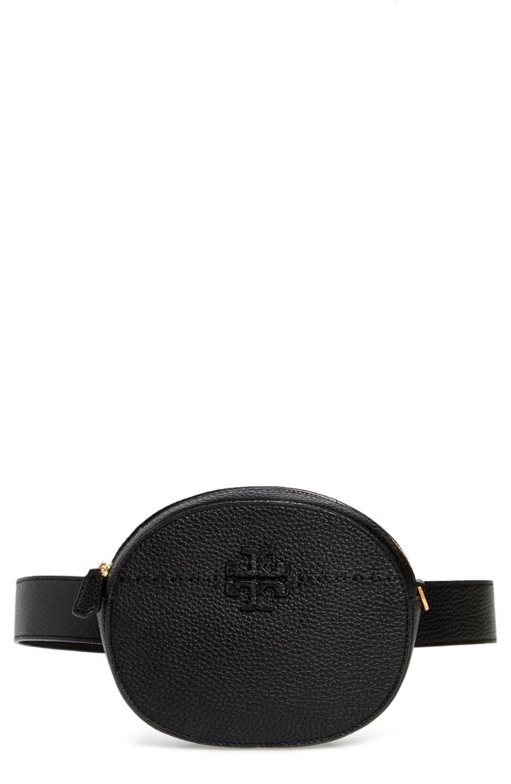 Tory Burch Mcgraw Leather Belt/crossbody Bag - Black