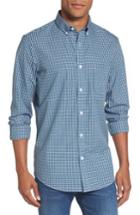 Men's Nordstrom Men's Shop Regular Fit Non-iron Mini Check Sport Shirt - Green