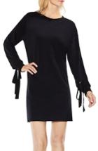 Women's Two By Vince Camuto Tie Sleeve French Terry Dress, Size - Black