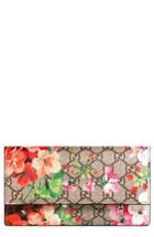 Women's Gucci Blooms Gg Supreme Canvas Continental Wallet -