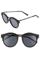 Women's Le Specs Hypnotize 50mm Round Sunglasses - Black Rubber