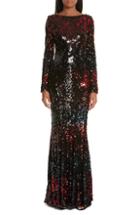 Women's Talbot Runhof Vulcano Sequin Gown - Black