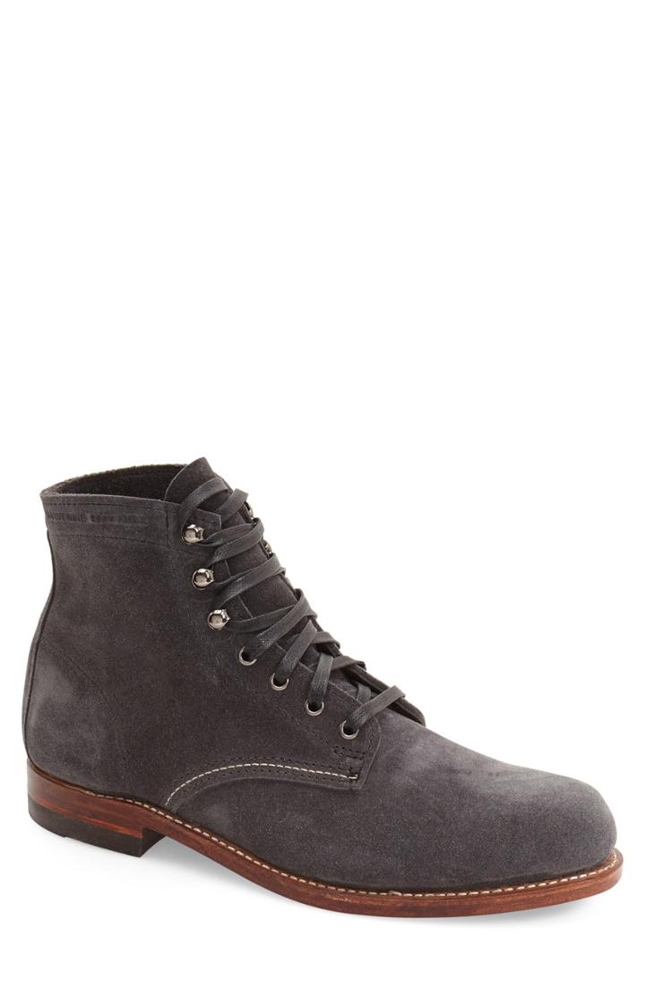 Men's Wolverine '1000 Mile' Plain Toe Boot .5 D - Grey