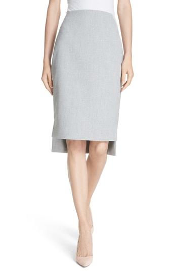 Women's Ted Baker London Ted Working Title Daizis Step Hem Pencil Skirt - Grey