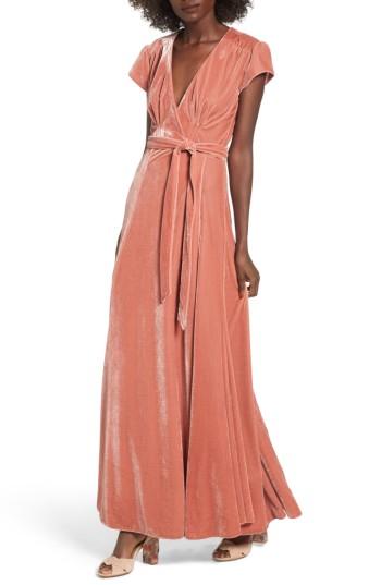 Women's Tularosa Sid Velvet Wrap Maxi Dress - Pink