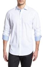 Men's Bugatchi Classic Fit Petit Point Print Sport Shirt - White
