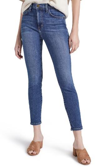 Women's Current/elliott The Super High Waist Stiletto Crop Skinny Jeans - Blue